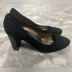Aquatalia Waterproof Suede Black Pumps